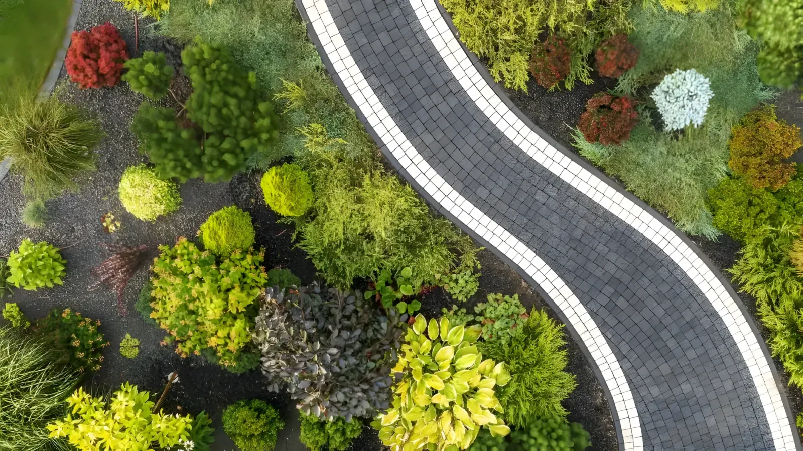 Paver pathway design at a residential property in Tampa