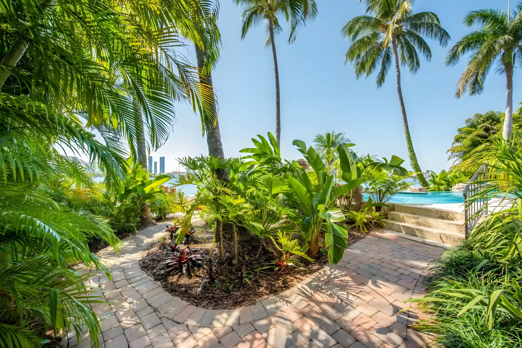 Paver pool deck and patio at a Tampa home